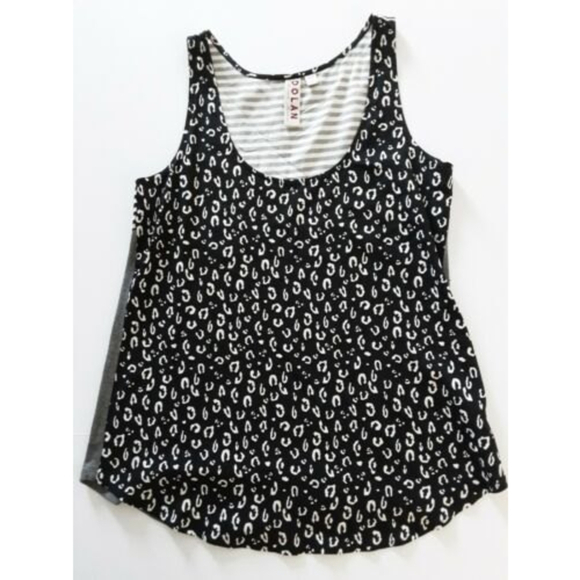 Dolan Anthropologie Sienna Leopard Striped Print Tank Top Blouse Size XS - Picture 1 of 4
